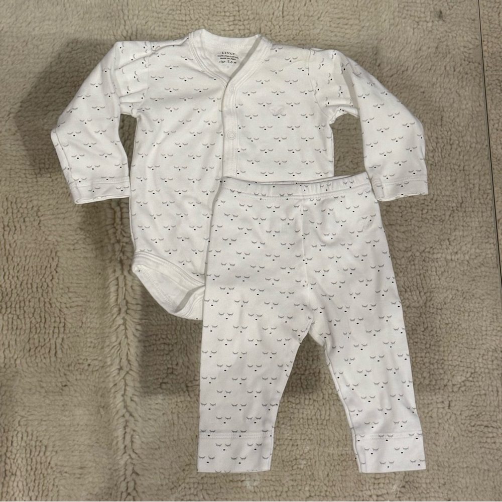 White Bodysuit Matching Set with Ribbed Knit